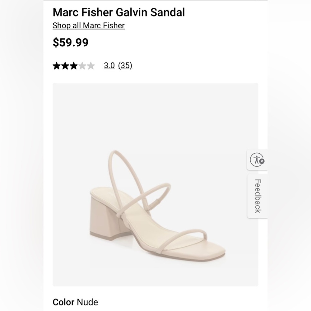 Marc Fisher Nude Heel